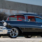 1957 Chevrolet Bel Air Supercharger Black Restomod 2D Coupe Dallas, TX on www.protouringforsale.com