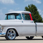 1955 Chevrolet Cameo Custom Nardo Gray Restomod Truck Dallas, TX on www.protouringforsale.com